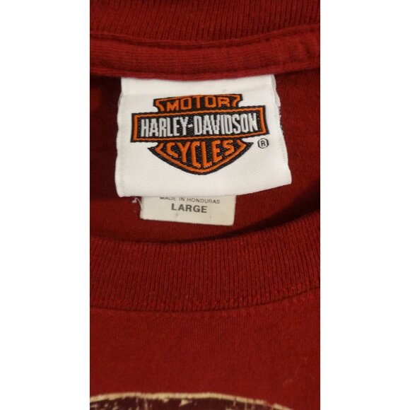 Harley-Davidson Go Ape Motorcycle T-Shirt Red Size Men's Large 100% Cotton - Picture 5 of 6